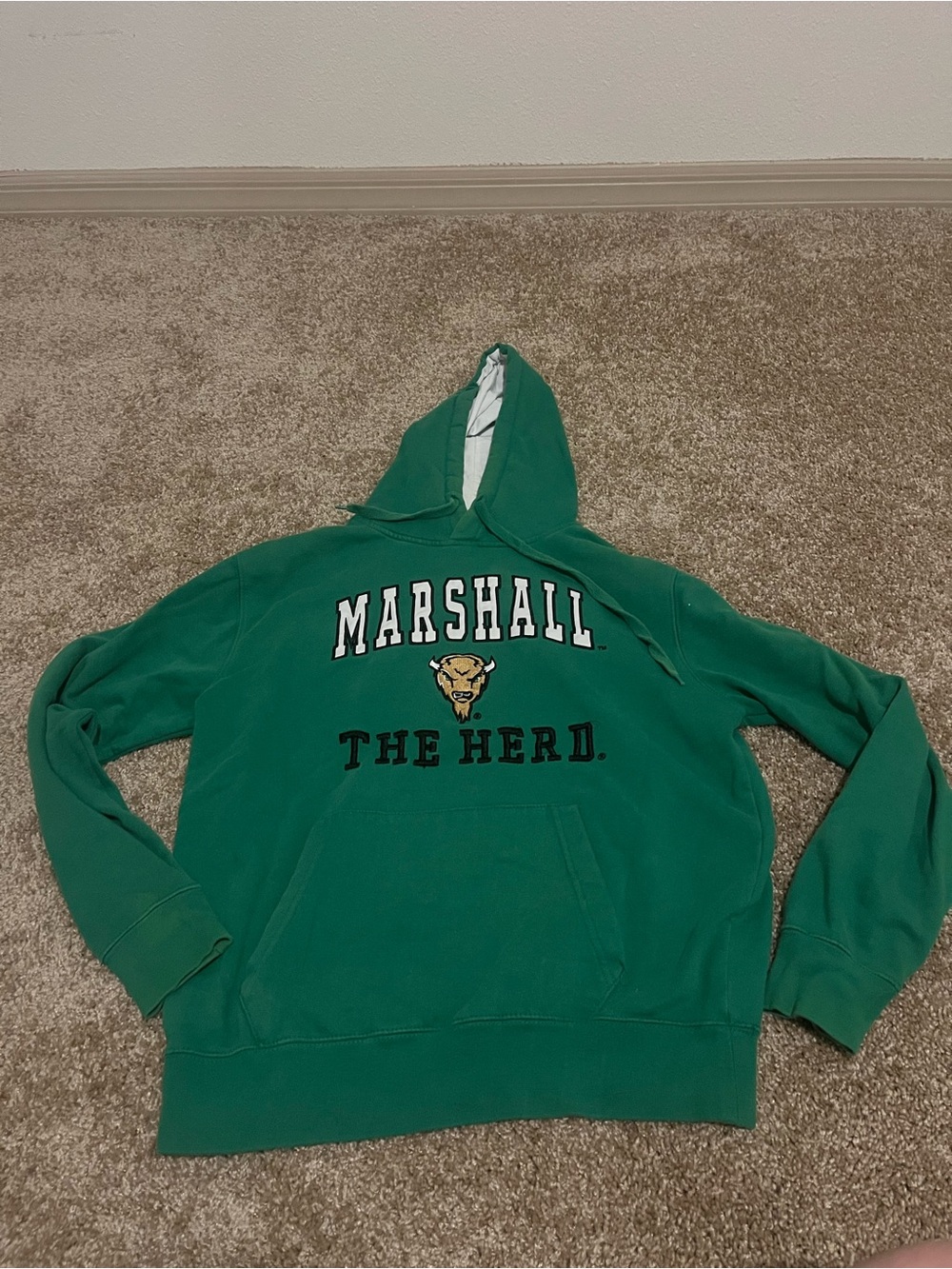 Marshall The Herd Green Hooded Sweatshirt
